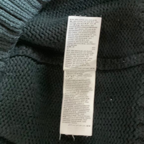 Banana Republic Black Sweater Sleeveless Cable Knit Cotton Tank Size XL - Picture 6 of 8